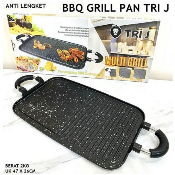 Multi Grill Tri J - BBQ Grillpan Panggangan Serbaguna Alat Panggang