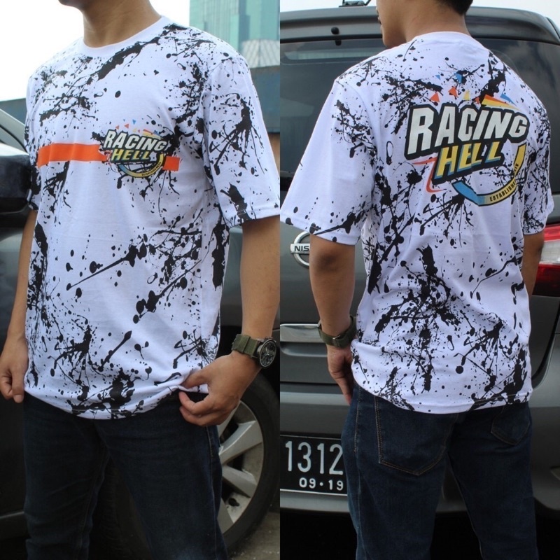 KAOS RACING HELL SPLASH BAJU KAOS T SHIRT DISTRO RACING HELL PRIA WANITA TSHIRT RACING HEL JOKI BALA