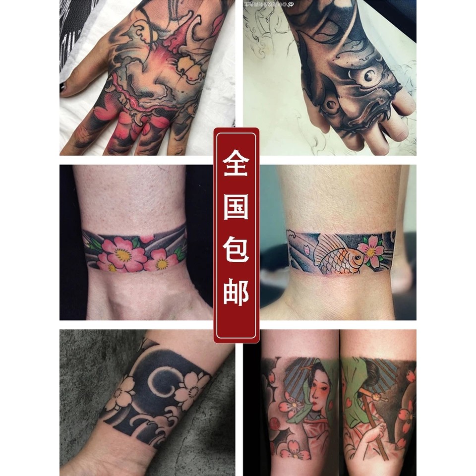 Tatto garis pergelangan lengan tangan dan kaki MODEL A