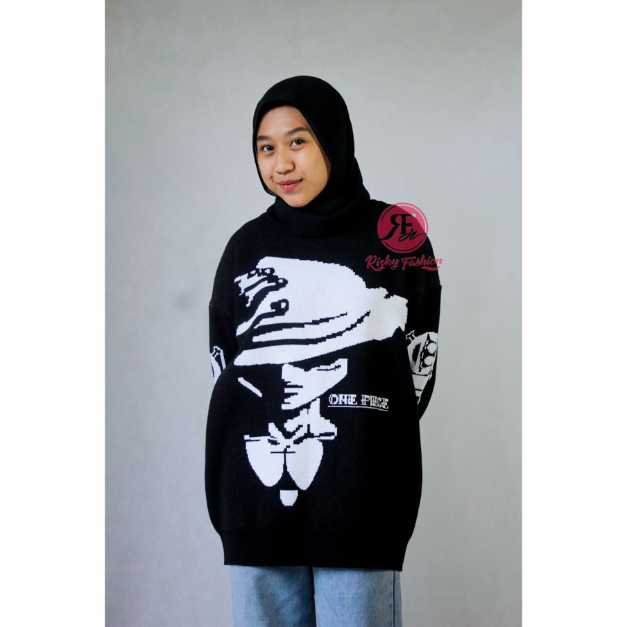 One piece d'luffy anime harajuku knitwear sweater