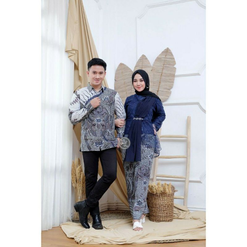 set couple selendang,sarimbit kebaya amalia/couple batik,sarimbit rok dan kemeja