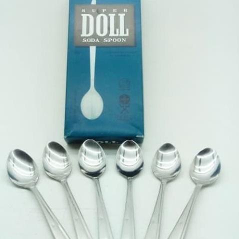 ➻ SUPER DOLL SENDOK KOPI TEH PANJANG SENDOK ES STAINLESS MURAH ORI ✪