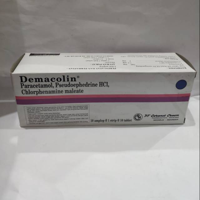 [DEPO] DEMACOLIN Obat Flu Demam Sakit Kepala Sakit Gigi - 1 box isi 100 tablet