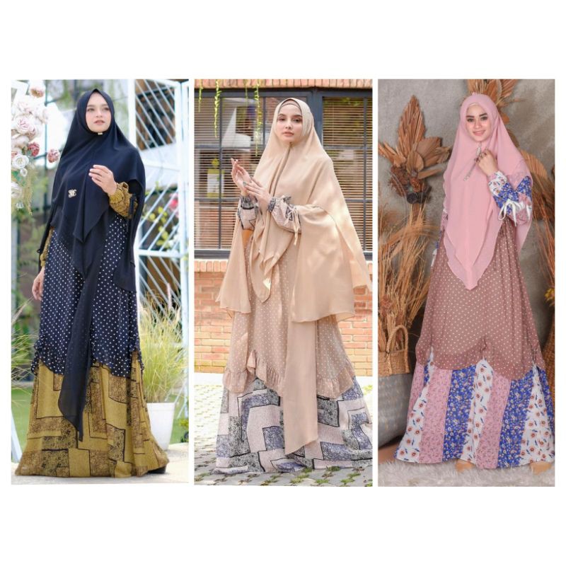 DOTTY GLAM DRESS / ORIGINAL BY SEINAA HIJAB / GAMIS AJA