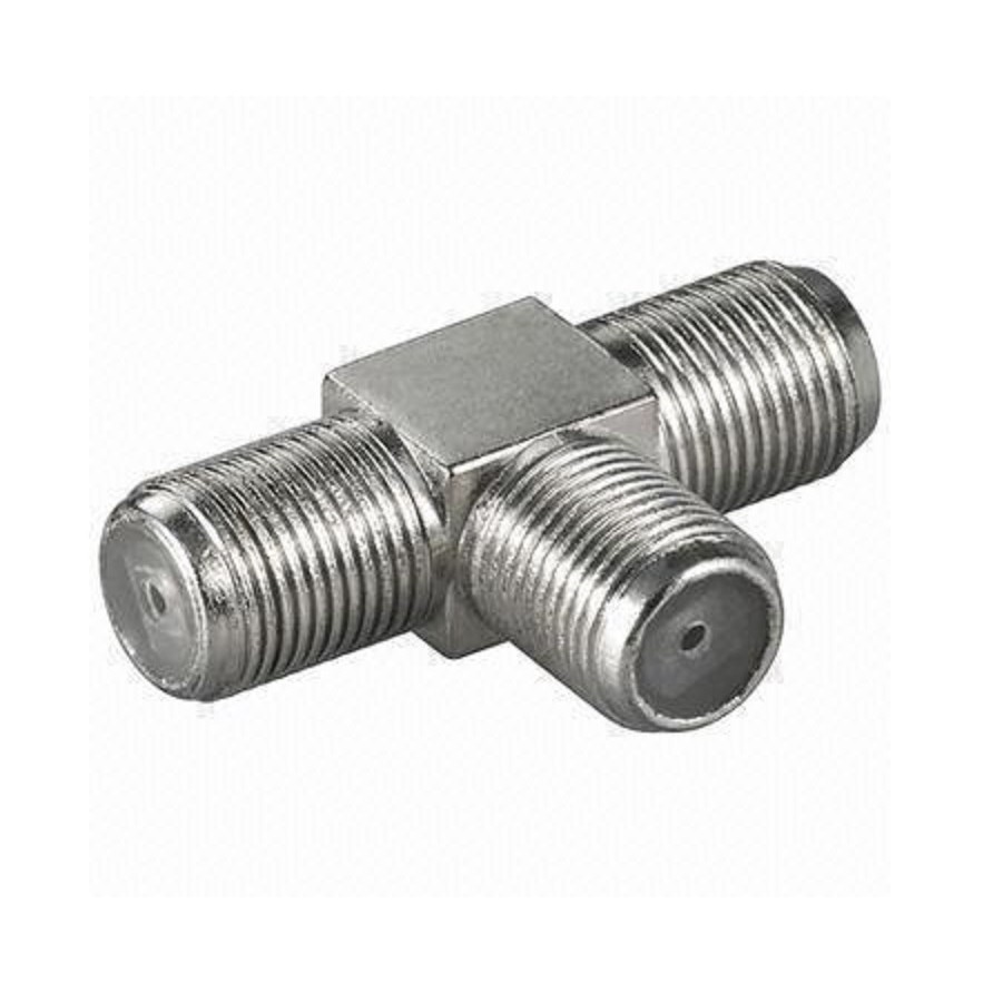 Konektor T 3 Way Sambungan F Connector RG6 Rg 6 Tv