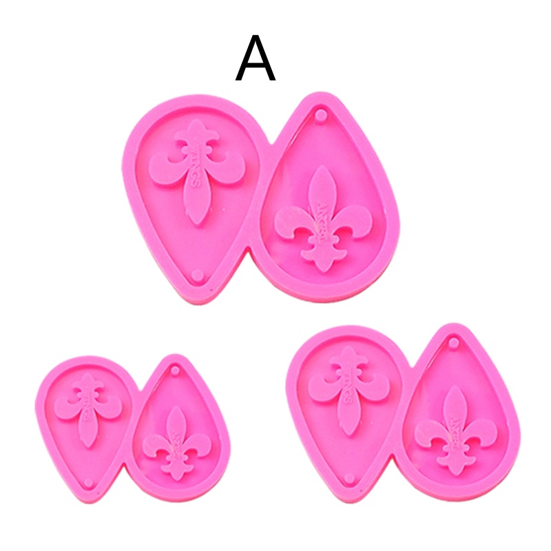 Siy 1 / 3pcs Cetakan Resin Bahan Silikon Untuk Membuat Perhiasan Anting DIY