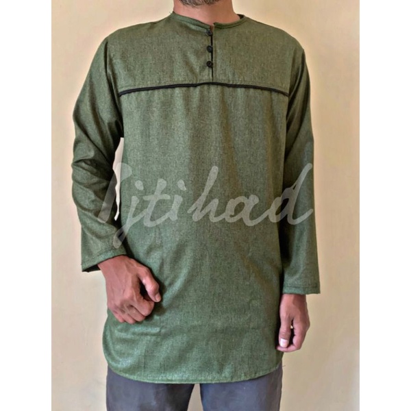 (FREE PARFUM)Kurta lengan panjang ORIGINAL| brand IJTIHAD| katun Madinah Fodu