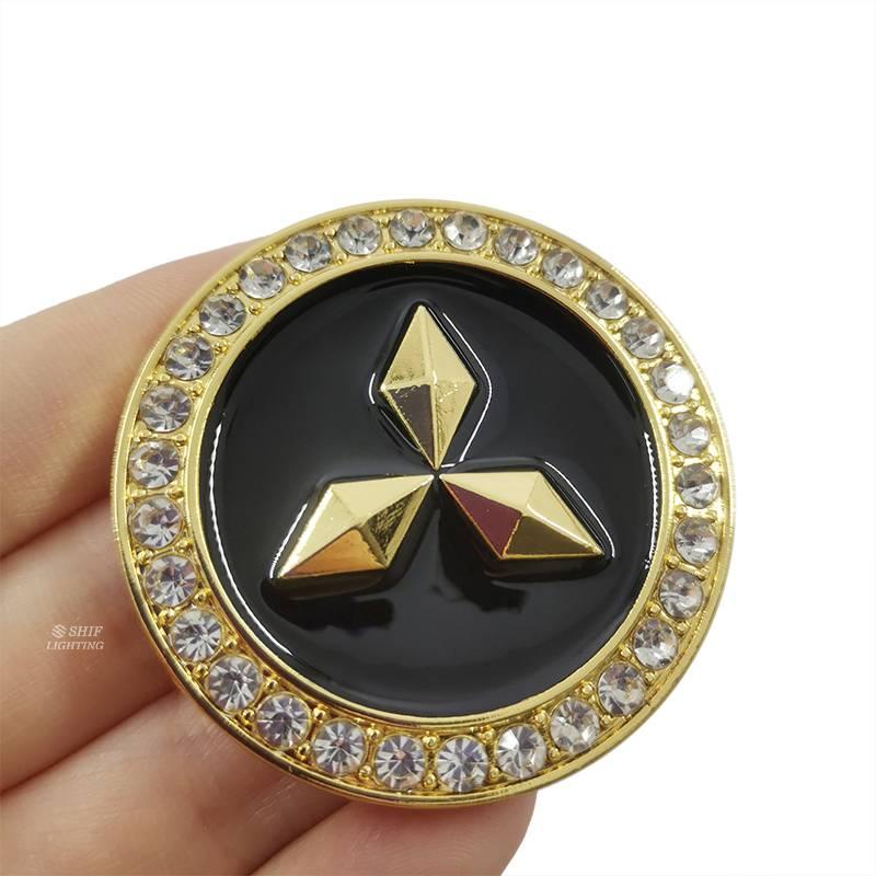 1pc Stiker Emblem Logo Mitsubishi Bahan Metal Untuk Dekorasi Mobil Mitsubishi