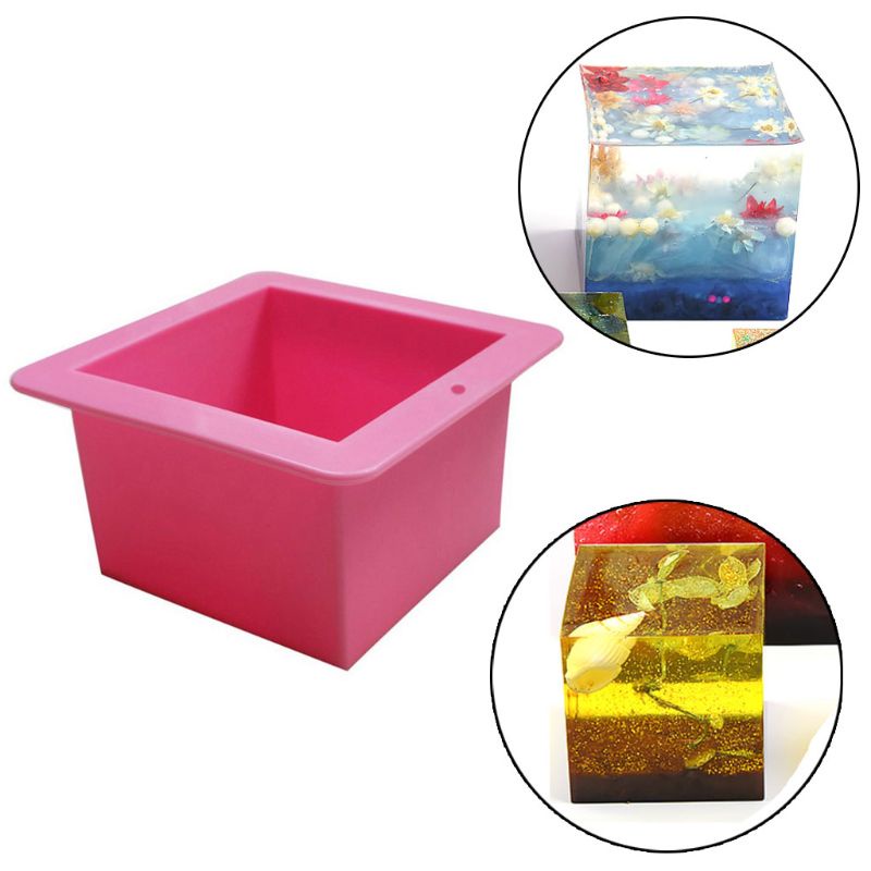 SIY  12cm/5&quot; Super Large Cube Square Silicone Mold Resin Casting Jewelry Making Tools