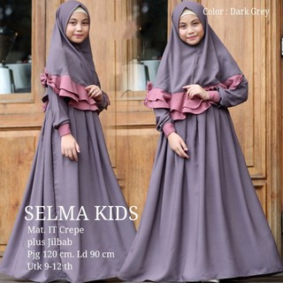 Gamis Anak Perempuan 9-13 Tahun Baju Muslim SELMA Kids series Saleha