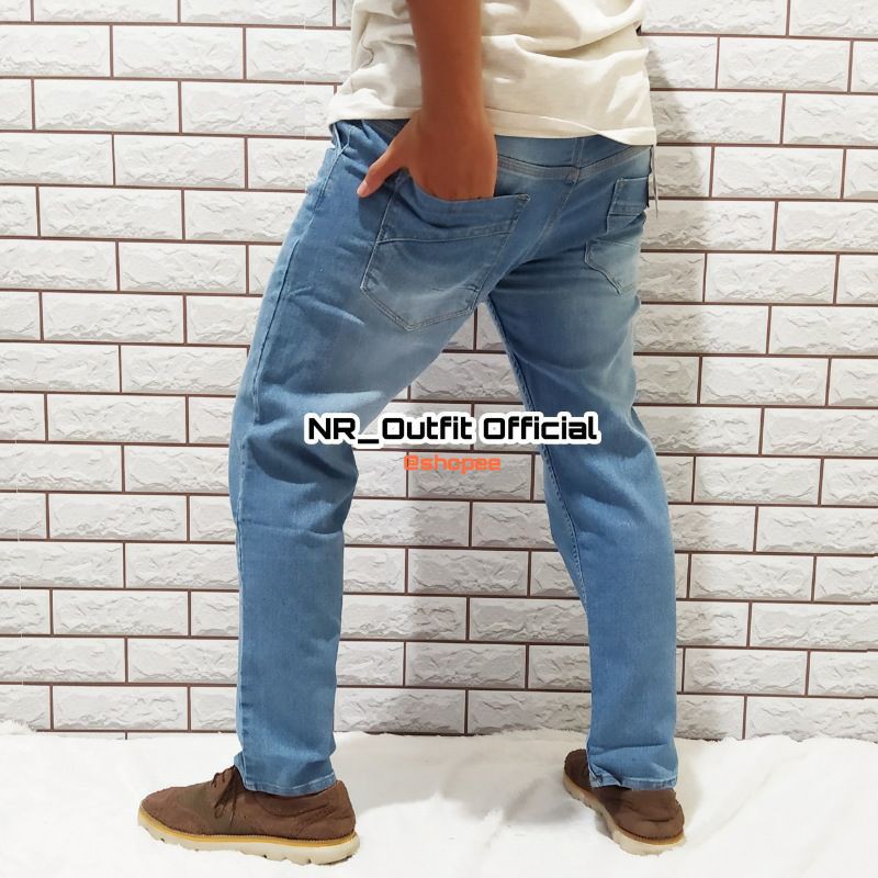 Celana Jeans Panjang Cowok Stretch Slim Fit Pria Melar Pensil Size 27-38 NR_Outfit Official COD