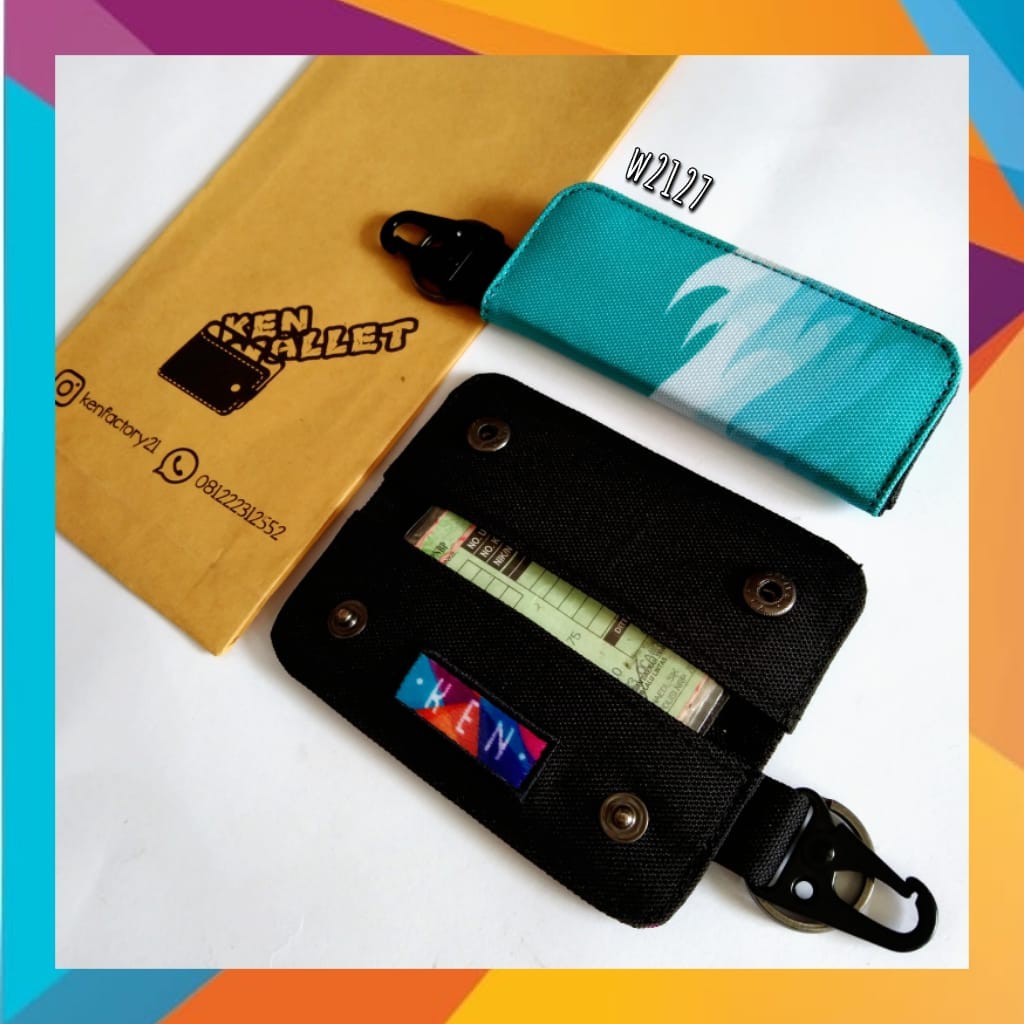 Dompet Kunci Stnk Motor Mobil Gantungan Carabiner Motif Pria Wanita