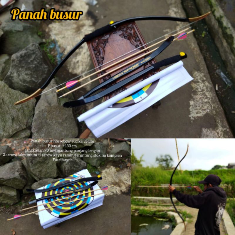 Satu set panah busur