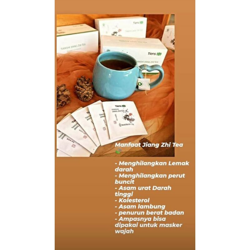 Jiang Zhi Tea 100% Original penghancur lemak Ecer