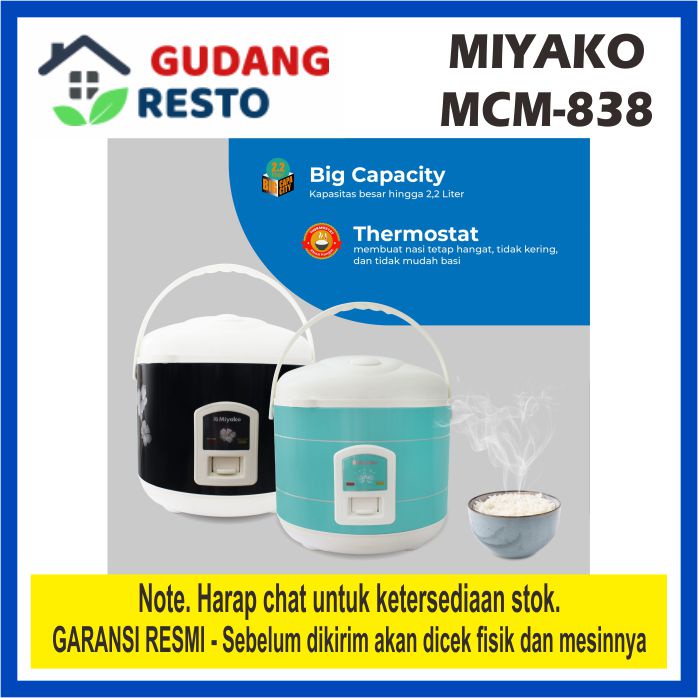 MIYAKO MCM 838 MAGIC COM JUMBO 2.2 L RICE COOKER BESAR 2.2L 3in1 BIG CAPACITY MCM838 MCM-838