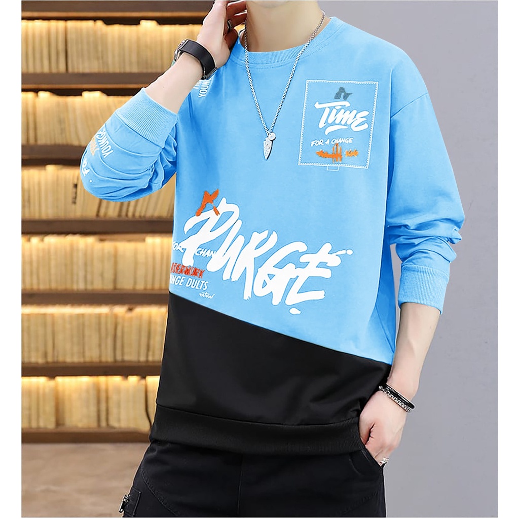 Baju Sweater Pria Lengan Panjang Puckge