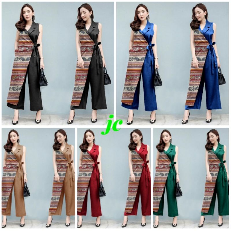 JCTK - Js Madee Batika / Jumpsuit Korean Style / Jumpsuit Batik Wanita Terbaru