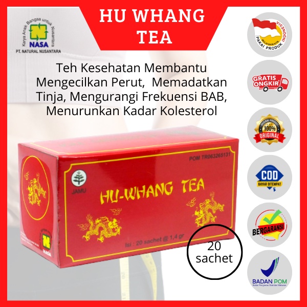 

Minuman Teh Pelangsing Rempah Herbal Kesehatan Hu Whang Tea NASA isi 20 Sachet