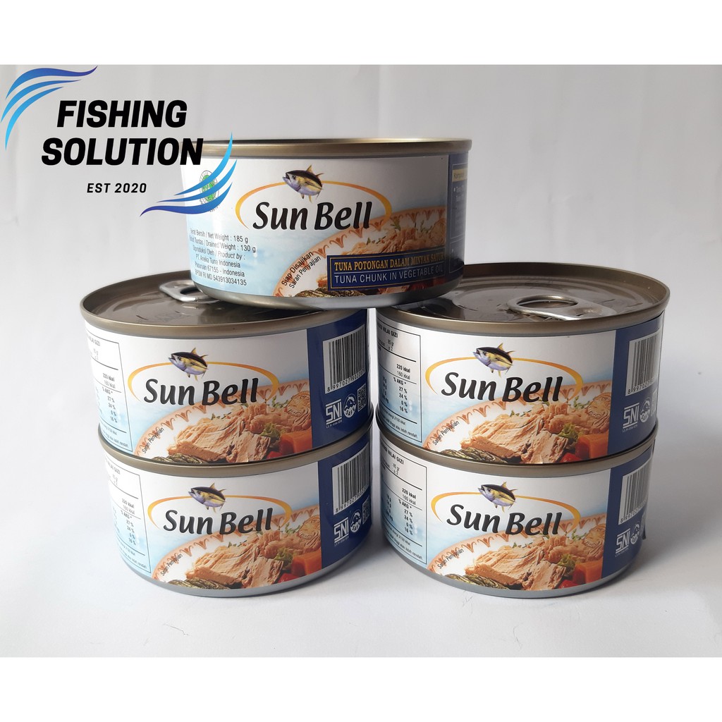 

Sunbell Tuna Chunk in Vegetable Oil 185 gram - Ikan Tuna Kaleng [Khusus Pancing]