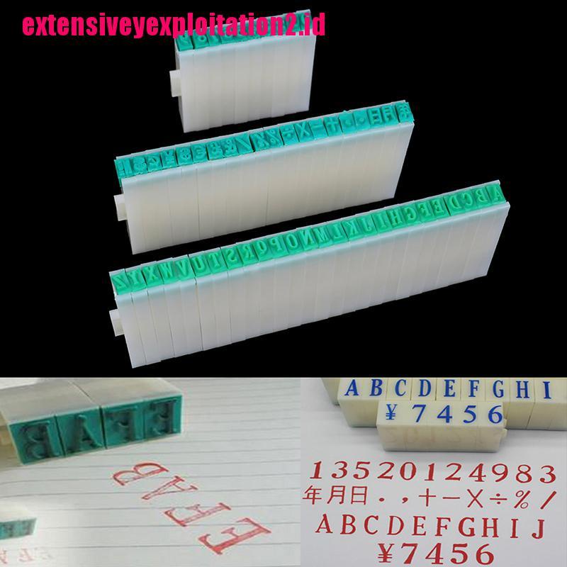 &lt; E2id &amp; &gt; 1 Set Stempel Karet Kombinasi Huruf / Angka