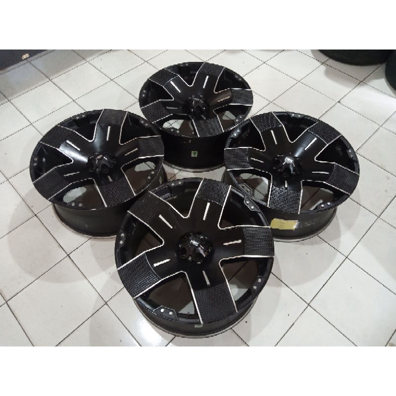 Velg bekas Racing EMR Ring 22 pcd 5x114 lebar 9,5 et 25  harrier inova mazda cx5