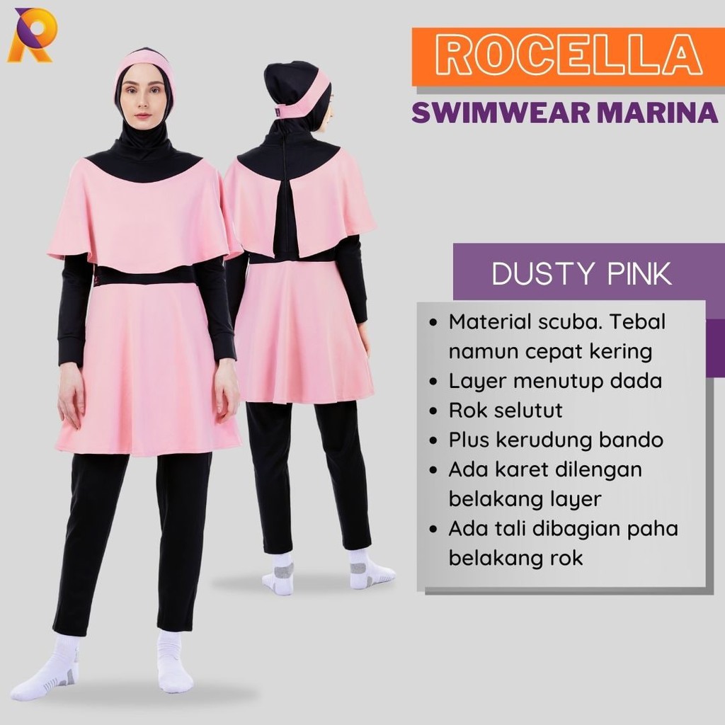 (TERBARU) Baju Renang Muslimah - Swimwear Muslimah - Pakaian Renang Muslimah - Swimwear Marina Greysia