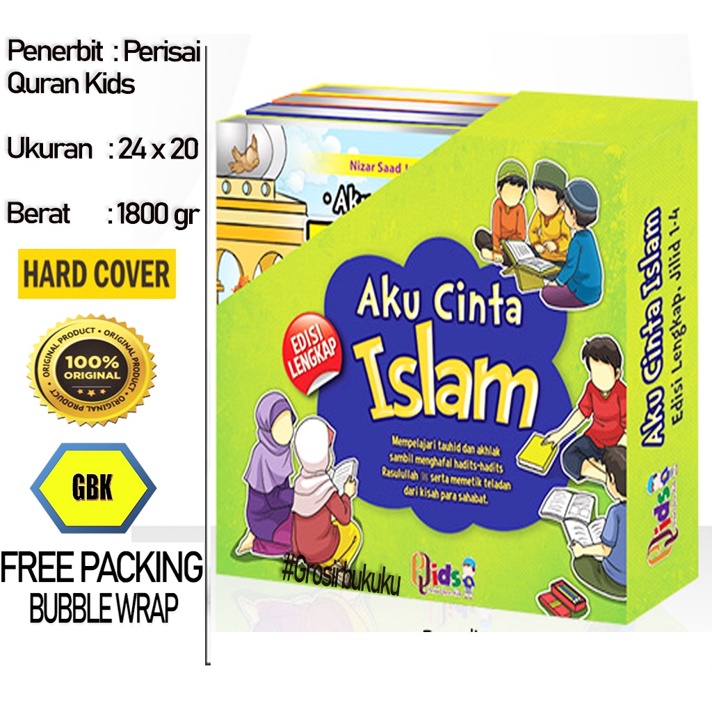 Buku Anak Islami | Serial Aku Cinta Islam Lengkap 1SET (Isi 4 Buku) - Perisai Quran Kids