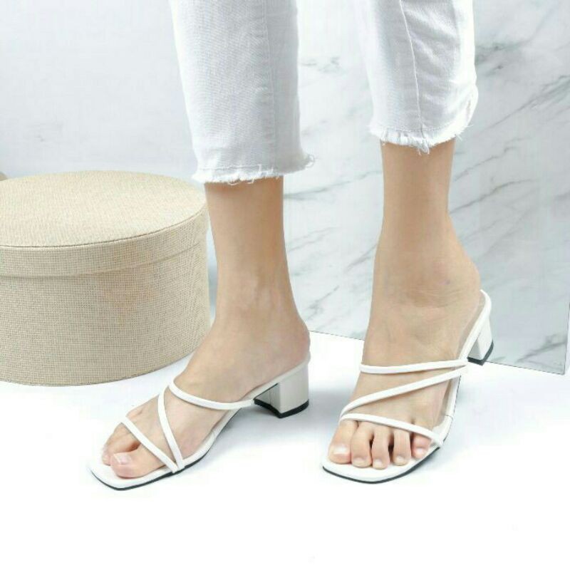 Sandal Wanita Terbaru Kekinian Sandal Hak Tinggi 5cm untuk acara pesta/kasual