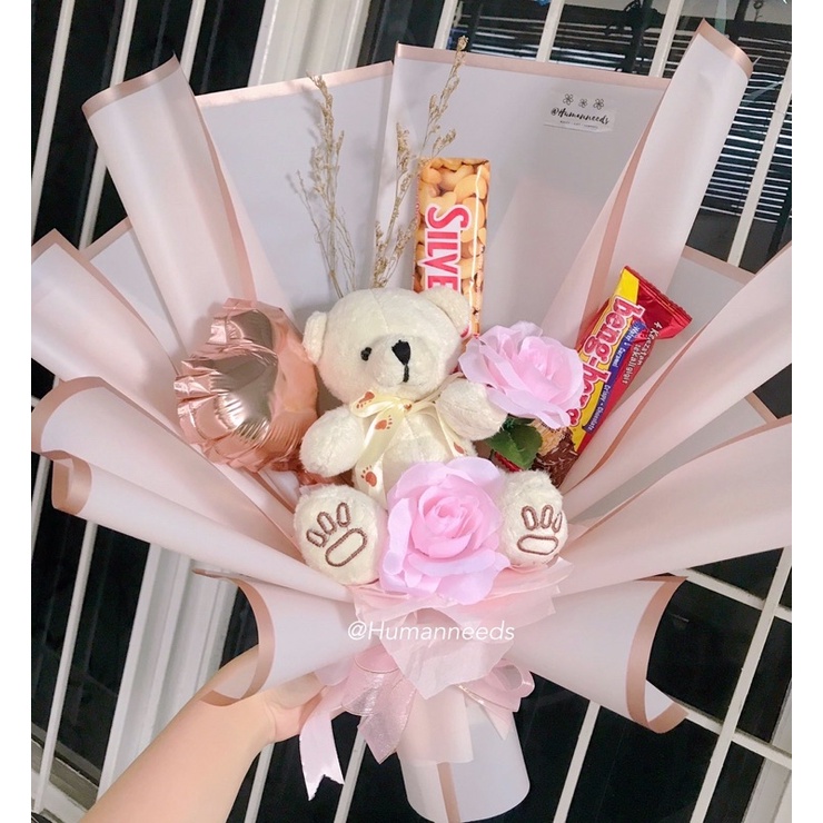 

Buket teddy Premium With chocolate | buket Valentine gift Hampers valentine