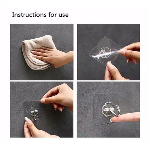 GANTUNGAN TRANSPARAN TEMPEL DINDING SERBAGUNA GANTUNGAN HOOK KAIL PER PCS