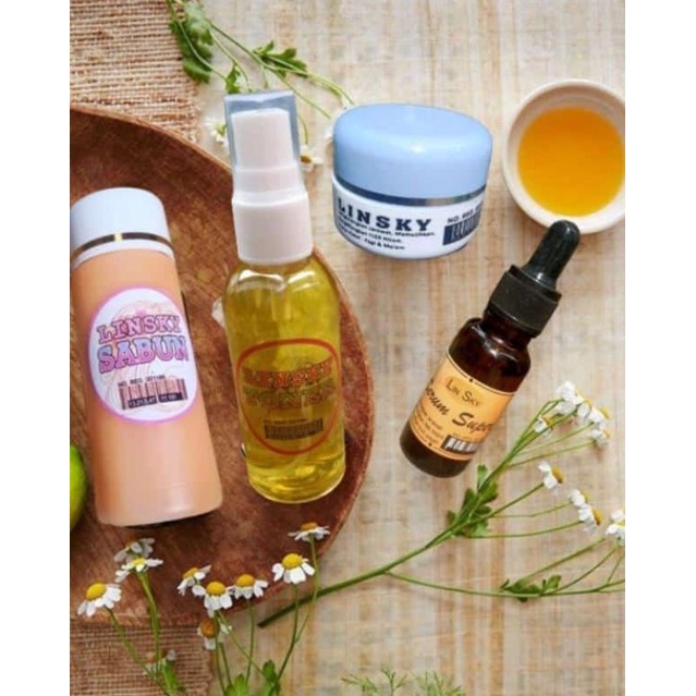 Paket Jumbo Linsky / Cream, Sabun, Toner, Serum