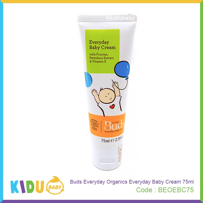 Buds Organics Everyday Baby Cream 75ml Kidu Baby