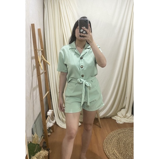ZAZA_FASHION Baju Stelan Wanita Terbaru REAL PICT Set Korean Style Alexa-Mint