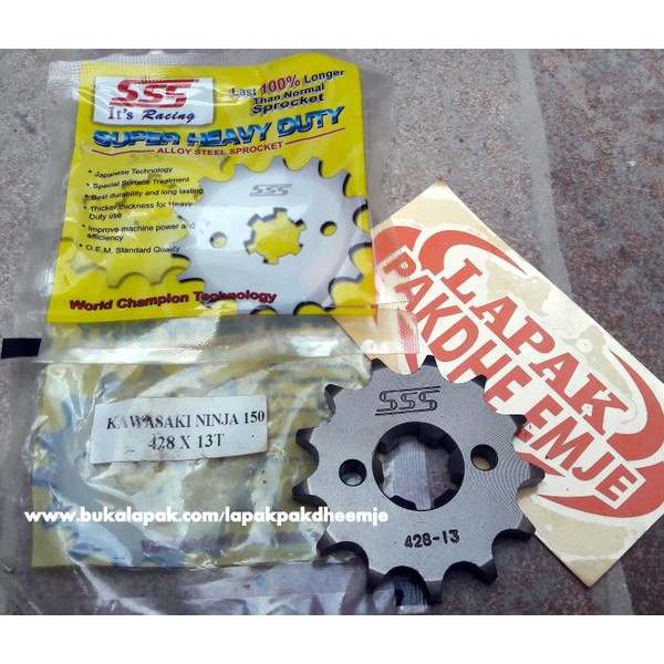 SUKU CADANG GER SSS 428 13 NINJA R GEAR DEPAN SSS 428 13 NINJA R NINJA RR SSS ORIGINAL