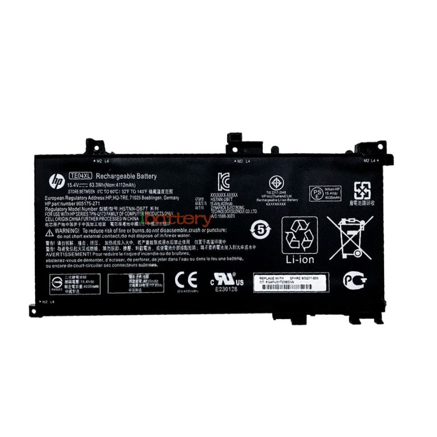 Baterai HP Pavilion 15-BC011TX 15-BC012TX HSTNN-UB7A TE03XL TPN-Q173 ori