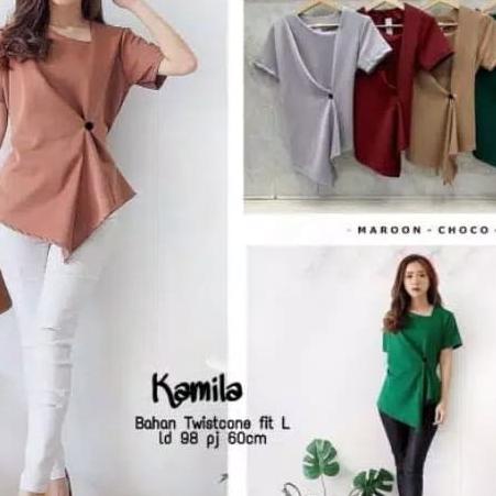 Blus Kimono Korea Atasan Baju Wanita Bluss Blouse Unik Modern Pesta