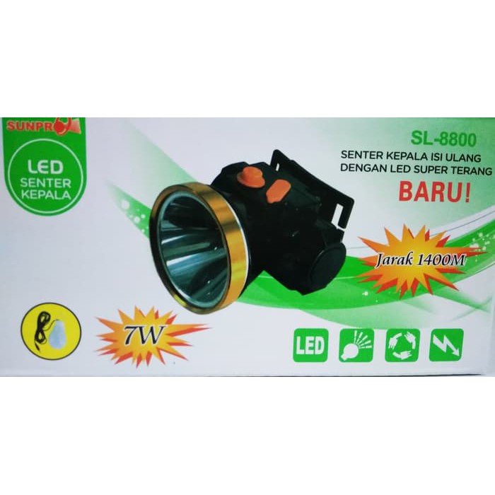SENTER KEPALA SUNPRO SL 8800 7W