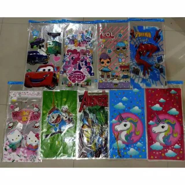 TERLARIS !! Plastik Ulang Tahun OPP UKURAN M / SEDANG 20x40. plastik snack ultah isi 10 pcs