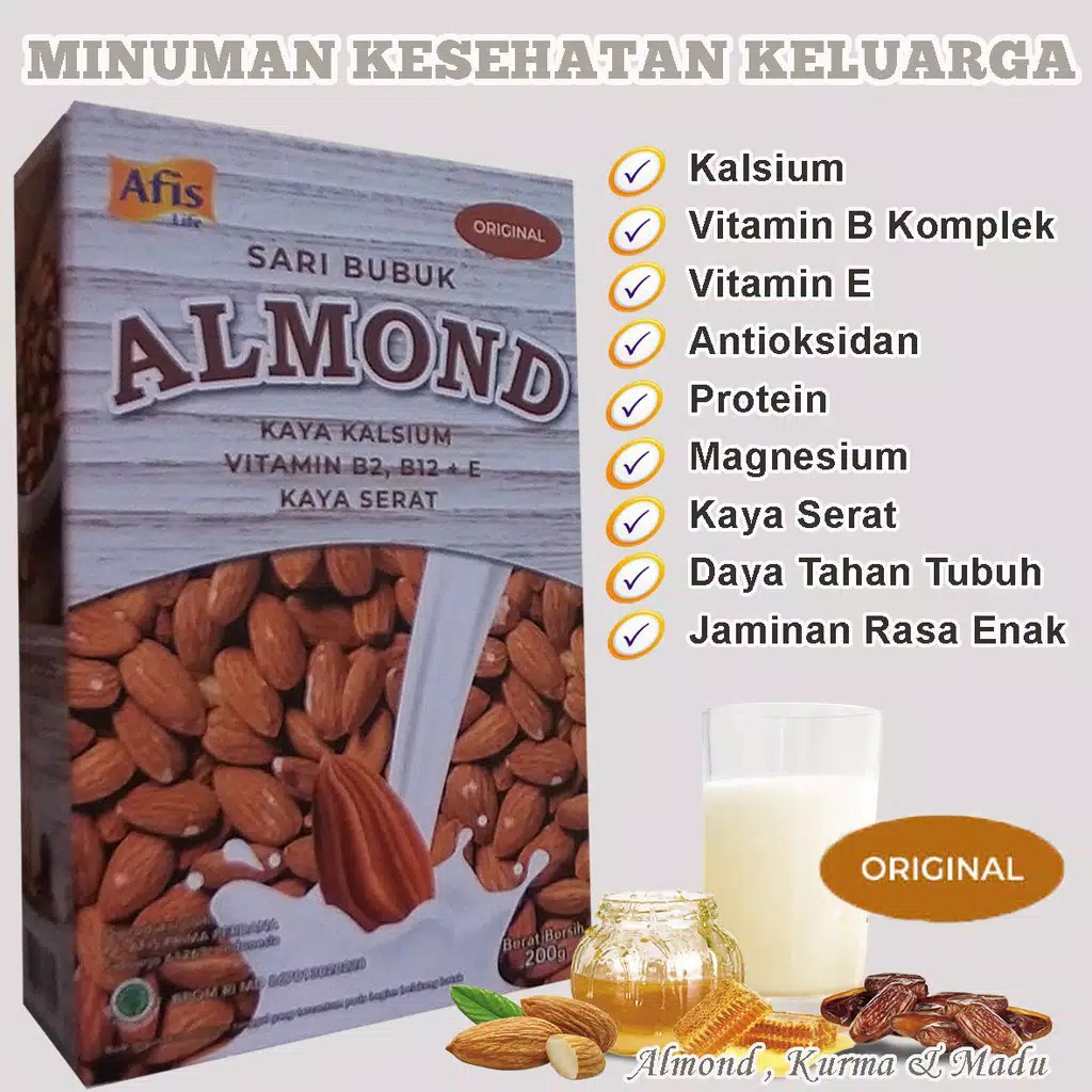 Afis Life POPIMON Sari Bubuk Almond