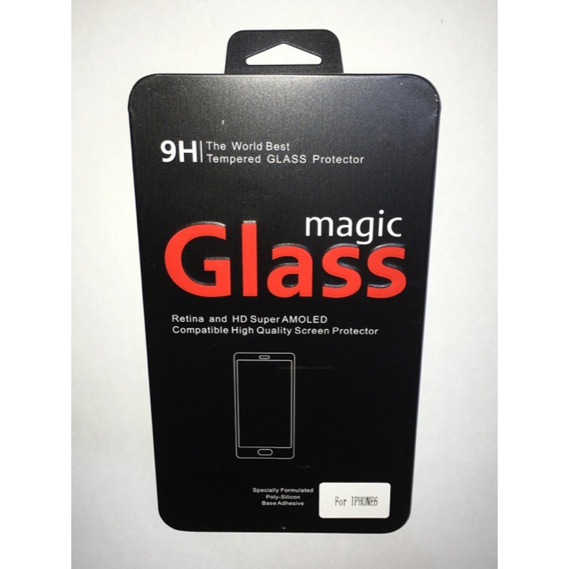 Iphone 6 / 6s / 6+ / 6 Plus Magic glass Premium Tempered Glass with metal packaging