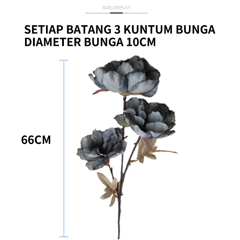 Aksesoris buatan meja pernikahan Bunga peony palsu buatan manusia dekorasi meja pernikahan keluarga bunga palsu bunga artificial