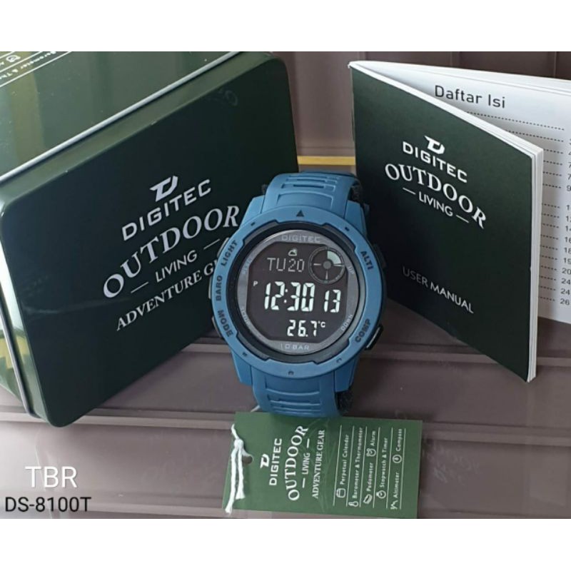 JAM OUTDOOR DG 8100 ANTI AIR JAM TERLARIS ORIGINAL DIGITEC 8100 JAM TERLARIS PRIA TAHAN AIR BERENANG