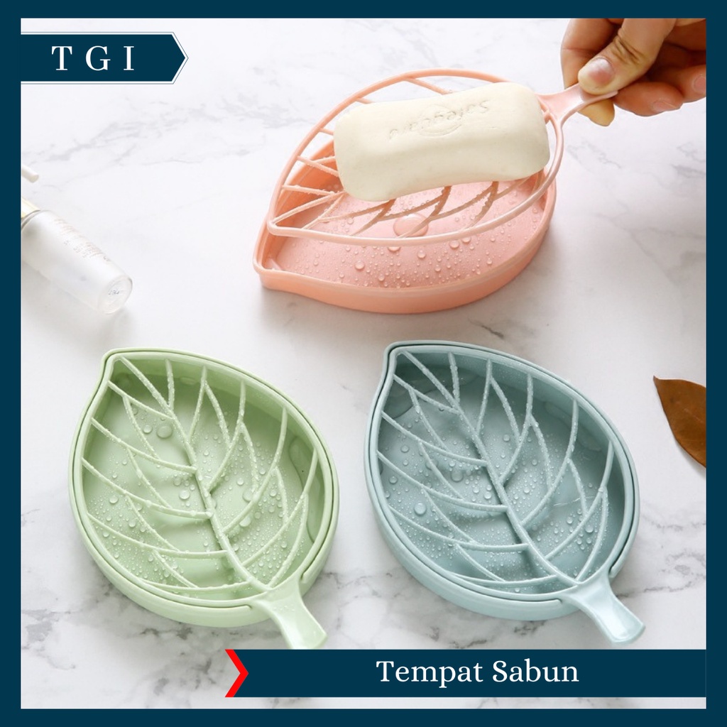 TGI - TEMPAT SABUN BATANG MOTIF DAUN | BATHROOM ANTI SLIP SOAP HOLDER | TEMPAT SABUN ANTI SLIP