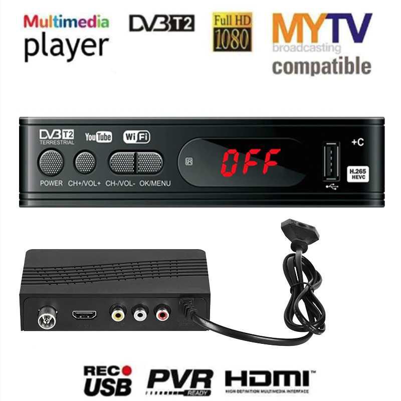 Set Top Box Tv HD Digital Satellite TV Tuner Box H.265 1080P DVB-T2