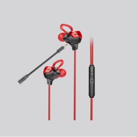 Earphone gaming rexus wired aux 3.5mm Hifi with microphone free splitter audio vonix me-6 me6