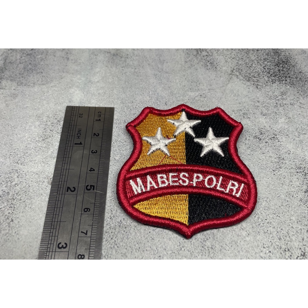 Badge Mabes Police|Bet Mabes Polr* Timbul|Bordir Timbul Polr*