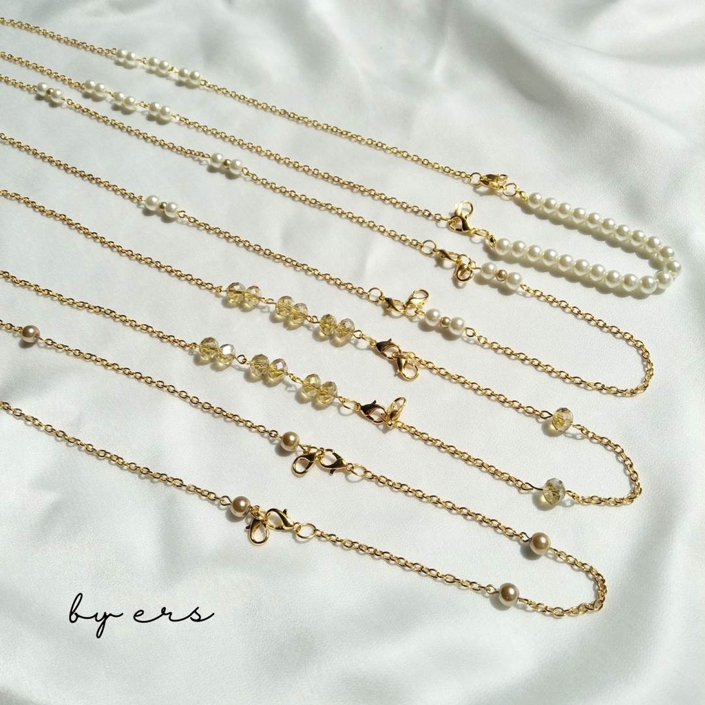 Strap Mask 2in1/Tali Masker Rantai/Tali Kalung Masker Stopper/Konektor Masker/Gantungan Masker