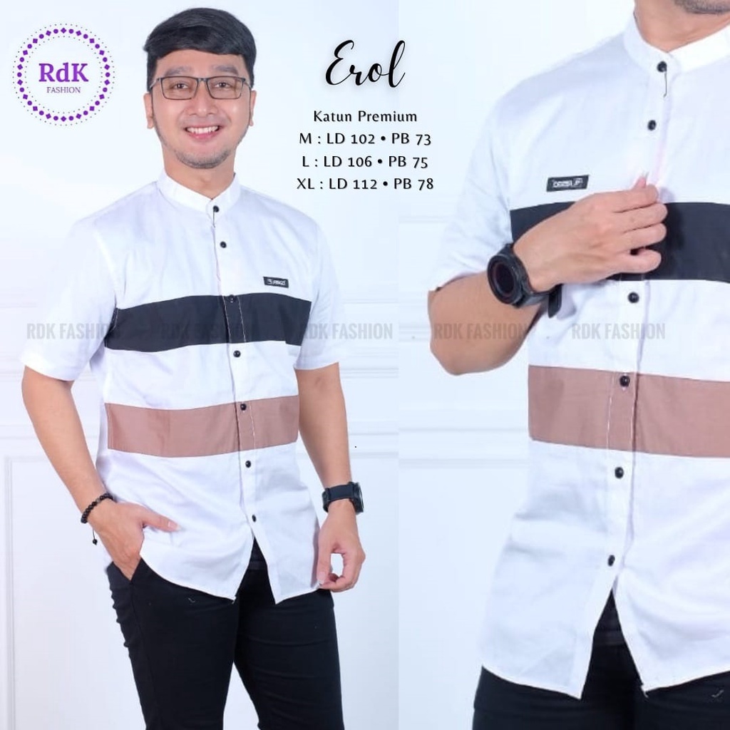 Kemeja koko cowok by RdK fashion lengan pendek