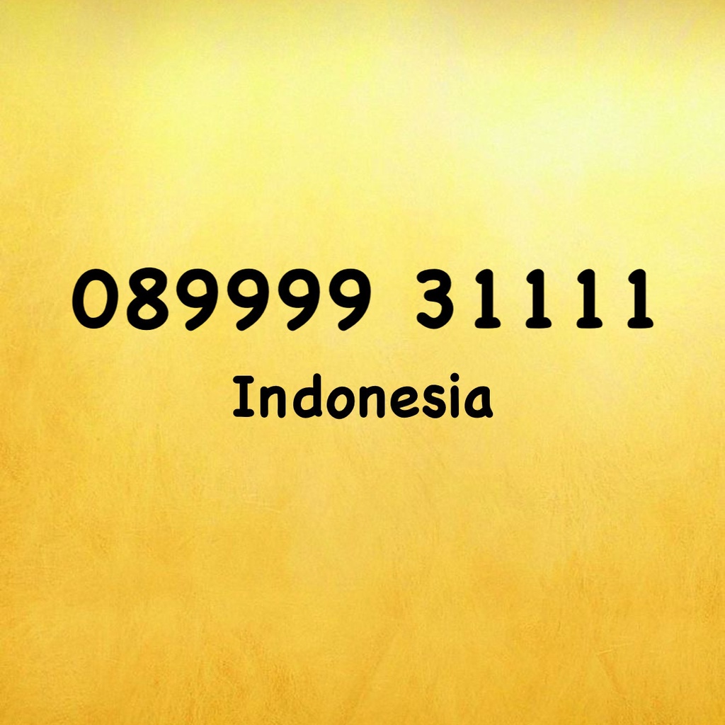 Nomor Cantik Tri - Three 11 Digit Kuartet A - 0899 - 089999 3 1111