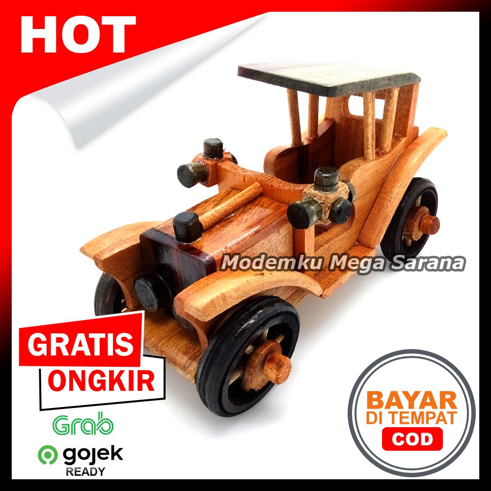 Miniatur Mobil Ontran Kayu 18x8x10 cm